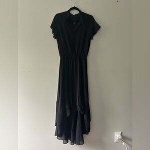 1.STATE high low black chiffon dress, size M.